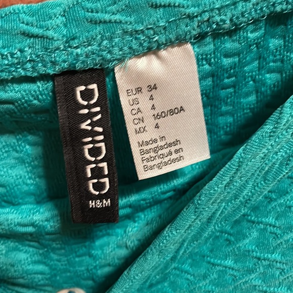 H&M strapless dress Aqua - Picture 3 of 3